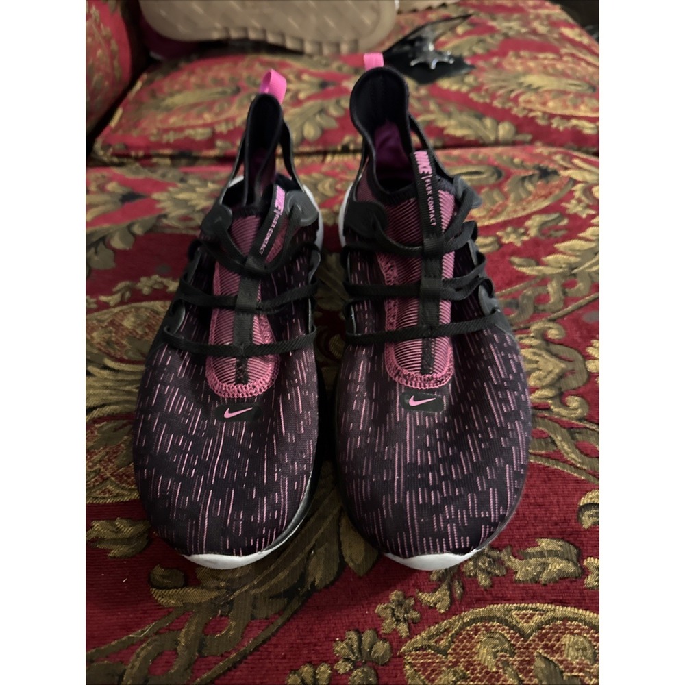 Women's Nike Flex Contact 3 Running Shoe Black Fuchsia Size 8 - Picture 2 of 5